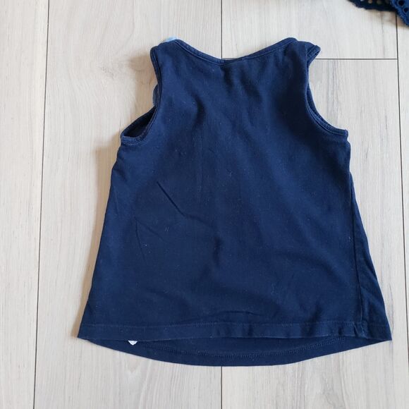 Summer Girls 2T Lot Gap Red White Blue Tank Tops Denim 4th Of July Skirt Set - Picture 11 of 13